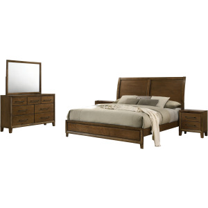 Ballard-6/0 Western King 5pcs B/Dresser/Mirror/2 Nightstands