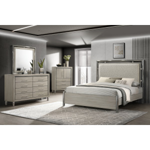 Lennox 4 PC Set Bed/Dresser/Mirror/Chest - California King