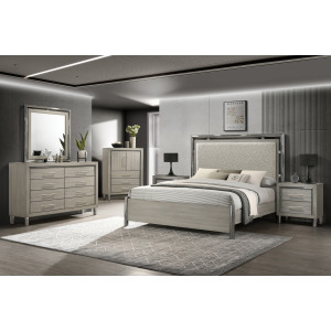 Lennox 6 PC Set Bed/Dresser/Mirror/Chest/2 Nightstands - California King