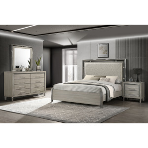 Lennox 4 PC Set Bed/Dresser/Mirror/Nightstand - Queen