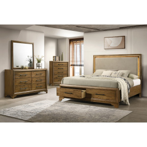Talcott 4pcs Bed/Dresser/Mirror Chest - California King