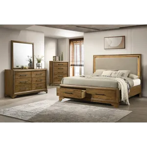 Talcott 4pcs Bed/Dresser/Mirror Chest - Queen