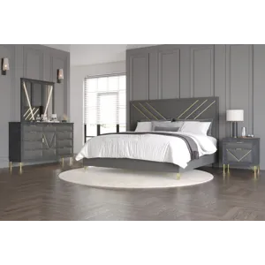 Symmetry 6/0 Western King 4pcs B/Dresser/Mirror Nightstand