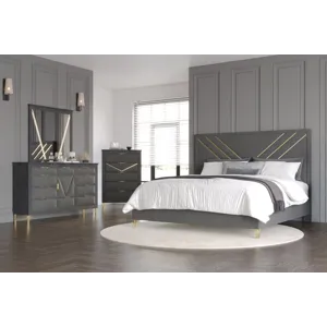 Symmetry-5/0 Queen 4pcs B/Dresser/Mirror Chest