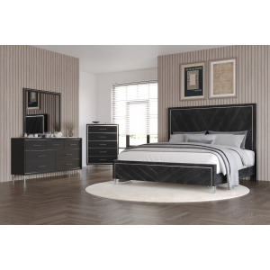 Ava 4pcs Bed/Dresser/Mirror Chest - California King
