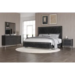 Ava 4pcs Bed/Dresser/Mirror Nightstand - Queen