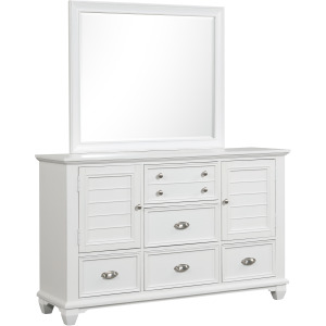 Jamestown 2pc Dresser & Mirror Set White