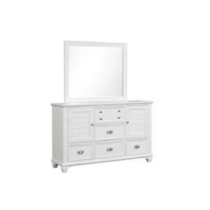 Jamestown 2pc Dresser & Mirror Set White