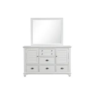 Jamestown 2pc Dresser & Mirror Set White
