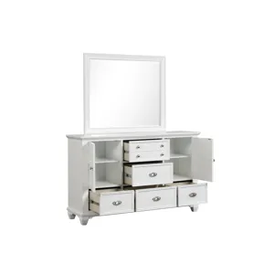 Jamestown 2pc Dresser & Mirror Set White