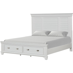 Jamestown Bed W/Storage Wht - California King