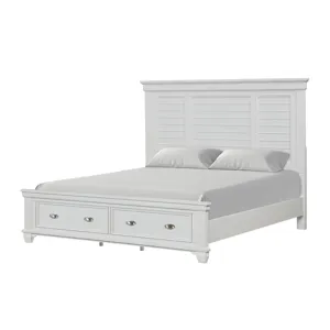 Jamestown Bed W/Storage Wht - California King