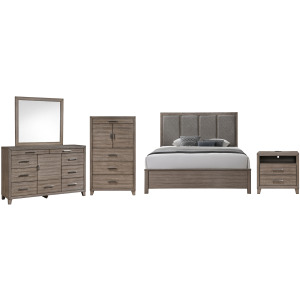 Harrisburg 5pcs Bed/Dresser/Mirror/Chest/Nightstand - King