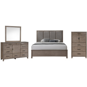 Harrisburg 4pcs Bed/Dresser/Mirror Chest - California King