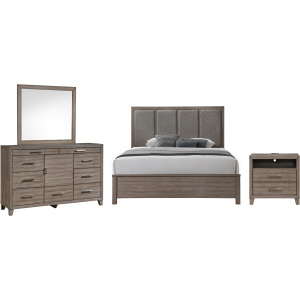 Harrisburg 4pcs Bed/Dresser/Mirror Nightstand - California King