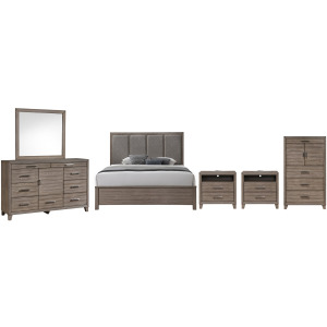 Harrisburg 6pcs Bed/Dresser/Mirror/Chest/2 Nightstands - California King