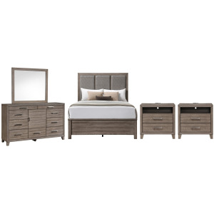Harrisburg 5pcs Bed/Dresser/Mirror/2 Nightstands - Queen