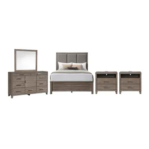 Harrisburg 5pcs Bed/Dresser/Mirror/2 Nightstands - Queen