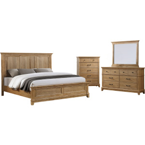 Sunstone 4pcs Bed/Dresser/Mirror Chest - California King