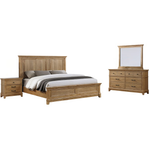 Sunstone 4pcs Bed/Dresser/Mirror Nightstand - California King