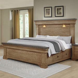 Augusta Western Bed Only Rustic Brown - King/California King