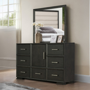 Plateau Dresser & Mirror Rustic Espresso