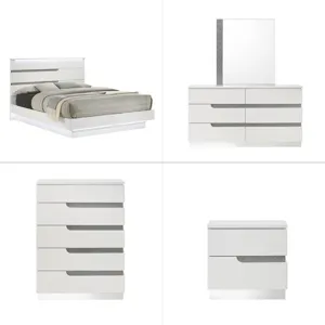 Paradox White 6/0 Wk 5pcs B/Dresser/Mirror/Chest/Nightstand