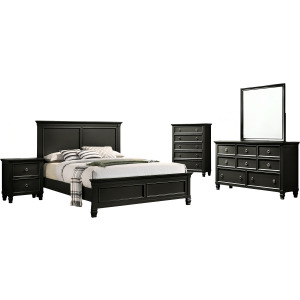Tamarack 5pc Bed, R, R, S, H-Black - King