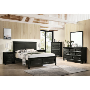 Tamarack 6pcs Bed/Dresser/Mirror/Chest/2 Nightstands-Black - King