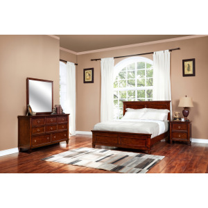 Tamarack 4pc Bed, R, R, S-Brown Cherry - King