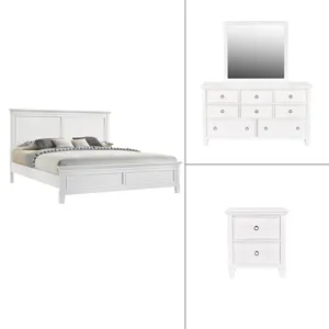 Tamarack 4pc-Bed, R, R, S-White - King