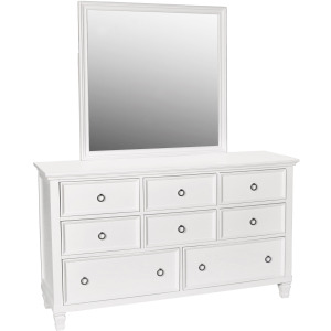 Tamarack Dresser/Mirror Combo White