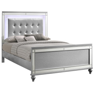 Valentino Bed Silver - Queen