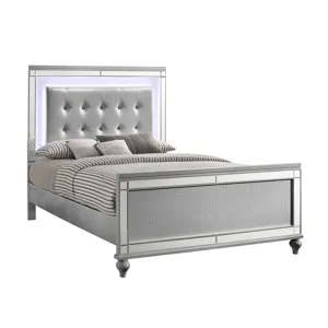 Valentino Bed Silver - Queen