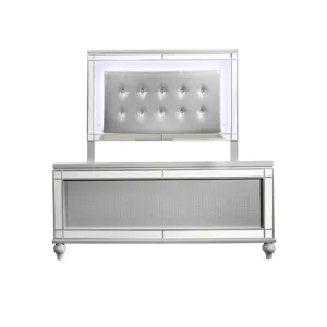 Valentino Bed Silver - Queen