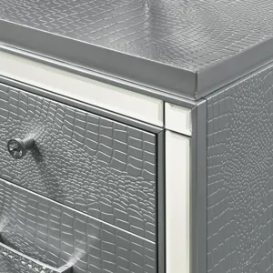 Valentino Vanity Table & Mirror Silver