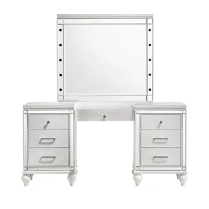 Valentino Vanity Table & Mirror White