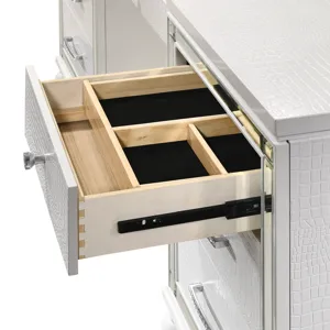 Valentino Vanity Table, Mirror & Stool White