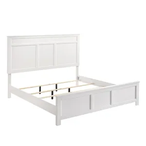 Andover Headboard, Footboard & Slats White - Queen