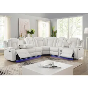 Orion LAF Sofa W/Dual Recliner White