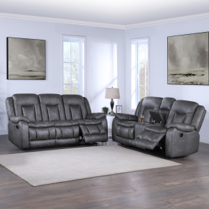 Morello 2pcs Manua L Sofa/Love Gray