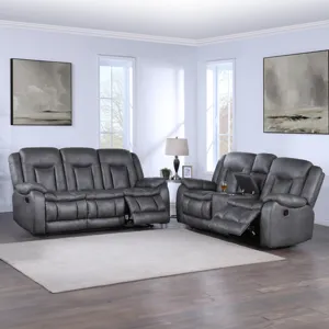 Morello 2pcs Manua L Sofa/Love Gray