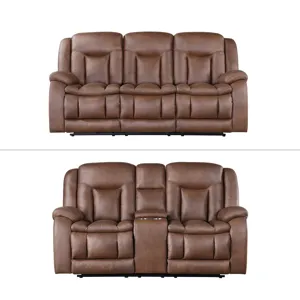 Morello 2pcs Manua Sofa/Love Brown