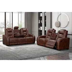 Chester 2 PCS Manual Sofa/Love Brown