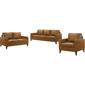 Caspar 3 PCS Sofa/Love/Chair-Caramel
