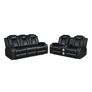 Orion II Manual 2pcs Sofa/Love Black