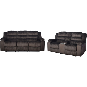 Willow 2pcs Sofa/Love Brown