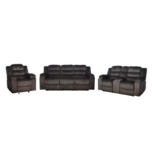 Willow 3pcs Sofa/Love/Recliner Brown