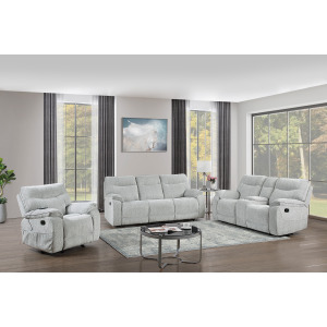 Chablis Manual 3pcs Sofa/Love/Chair Mist Gray