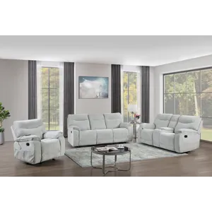 Chablis Manual 3pcs Sofa/Love/Chair Mist Gray